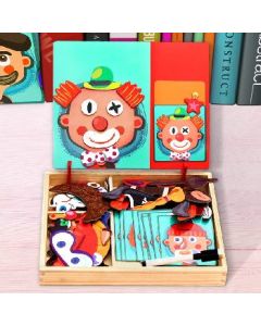 Magnetic puzzle wooden toys 1 set of facial features