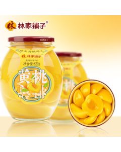 Lin's Shop Sugar Syrup Yellow Peach Cans 820g*2 Cans Family Sharing Pack, Ready-to-Eat Snack Gift for Parents and Kids