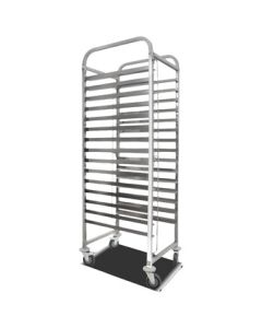 Sidien Stainless Steel Baking Rack Commercial Multi-Tier Floor Cooling Rack Convection Oven Cart Cake Oven Rack Storage Shelf 15-Layer Luxury Model [with Lock]