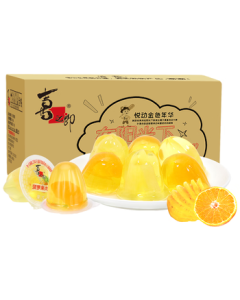 Xizhilu Orange Pineapple Jelly with Fruit Pieces 1.75kg - Leisure Snack Gift Pack for Kids, Family Bulk Pack