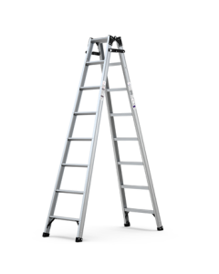 Zhongchuangjia Household Outdoor/Engineering Ladder, Thickened Aluminum Alloy A-Frame Ladder 2m Multi-functional Foldable 8-Step Ladder TCL-08