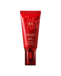 MISSHA M Perfect Cover BB Cream SPF42/PA+++ (No.21, 50ml) - Upgraded Red BB Cream with Sunscreen, Mid-Autumn Festival Gift