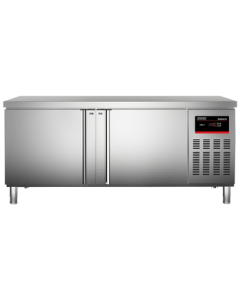 TERUISI Refrigerated Workbench Freezer Commercial Large Capacity Stainless Steel Kitchen Freezer Milk Tea Shop Operation Counter Refrigerated Display Cabinet 1.8*0.8m Refrigerated Workbench