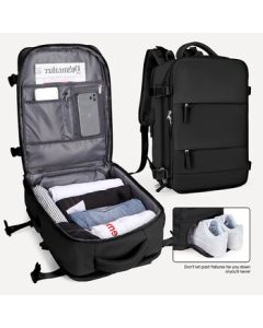 Landcase Large Capacity Travel Backpack for Women & Men, Laptop Business Trip Luggage Backpack, School Bag 1637 Black