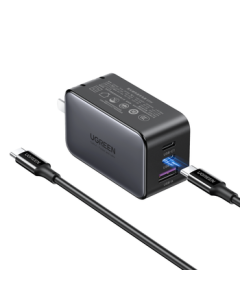 UGREEN 65W GaN Charger Set with PD40/45W Multi-Port Type-C Fast Charger for iPhone 17, Samsung Phones, MacBook Pro Laptops, Includes Data Cable