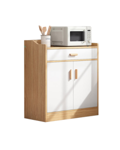 Money Cabinet Tea Sideboard Dining Room Wall-Mounted Household Cupboard Kitchen Prep Cabinet with Guardrail 60*36*100cm
