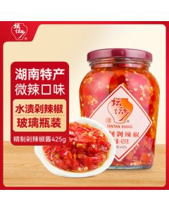 Tantanxiang Hunan Specialty Premium Chopped Chili Sauce 425g - Perfect for Rice, Fish Head, Noodles, and Seasoning