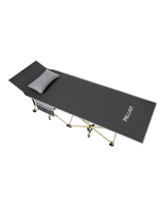 Pelliot Outdoor Folding Camping Cot Portable Wide Foldable Bed for Nap Easy to Store Single 16105902 Gray