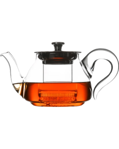 Gold-Inlaid Glass Teapot with Stainless Steel Filter, Heat-Resistant and Explosion-Proof, 600ml Yurun Teapot with Lid