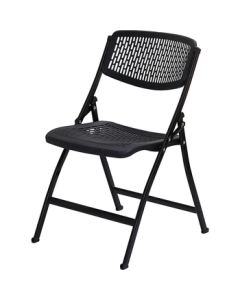 Huakai Star Folding Chair Computer Chair Office Chair Hollow Breathable Conference Chair Backrest Chair Training Chair ZY21 Black