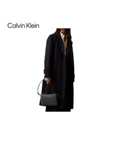 Calvin Klein CK Women's Bag Luxury Logo Print Zip Crossbody Shoulder Handbag K60K609417 Black Gift