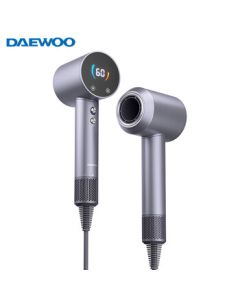DAEWOO High-Speed Hair Dryer for Home Use, Powerful Ionic Quick-Dry Low-Noise Hair Care Blower HD04, Purple Smoke Gray, SF Express Delivery