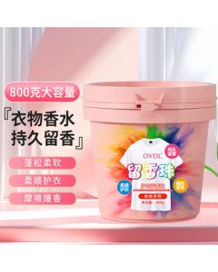 OVDL Laundry Scent Beads 800g, Long-Lasting Fragrance Laundry Companion, Softening & Color Protection, Scented Beads, White Peach & Jasmine