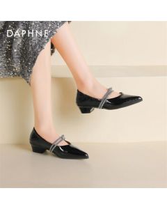 Daphne Women's Flats Spring New Comfortable Versatile Commuter Low Heel Dress Shoes Shallow Cut 4025101319 Black 35