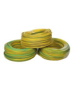Chengpian National Standard Pure Copper Photovoltaic Panel Grounding Wire, Yellow-Green BVR 2.5/4/6/10/16 sq. mm Multi-Strand Soft Copper Ground Wire (More Sizes Available, Please Consult Customer Service) - 6 sq. mm 10m