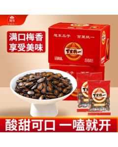 Xudong Premium Selected Gift Box Plum-Flavored Watermelon Seeds 390g Small Pack Black Melon Seeds Roasted Snacks Holiday Treat