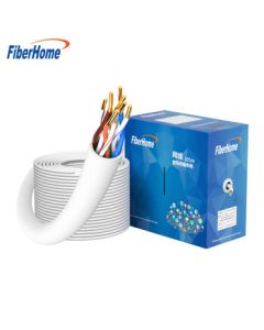 FiberHome CAT5e FNA800014 Unshielded Gigabit Ethernet Cable, 0.50±0.01mm, Gray, 305m for Home and Project Use