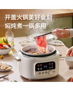 Bear Electric Pressure Cooker, Smart Electric Rice Cooker, Multi-functional Home Use with Automatic Pressure Control for Hot Pot and Soup YLB-C40W5