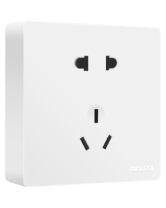 DELIXI Surface-Mounted Switch Socket Panel CD158 Series 10A Five-Hole Socket