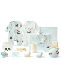 babycare Camellia Newborn Gift Set Baby Clothes Complete Baby Essentials First Meeting Gift Hugging Panda 59cm