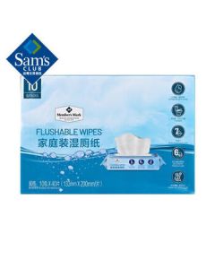 Member's Mark Family Pack Flushable Wet Wipes 10 Packs*40 Sheets (133mm*200mm/Sheet) 40 Sheets*10 Packs