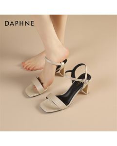 Daphne Women's Open-Toe Sandals Summer New Fashion High Heels One-Strap Dress Sandals 4025303162 Champagne 35