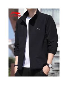 Li Ning Men's Windbreaker Jacket 2025 Spring/Autumn Windproof Waterproof Long-Sleeve Open-Front Loose Outdoor Casual Wear