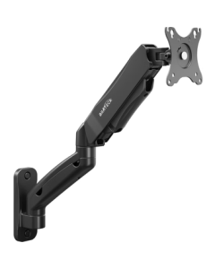 Brateck North Arc Monitor Stand Wall Mount Arm, Computer Stand Wall Mount Clamp Base, Screen Lift Height Adjustable Stand E313 Black 17-32 Inch, Dormitory Floating Arm
