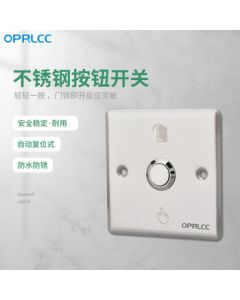 OPRLCC 86 Series Stainless Steel Waterproof Access Control Switch Concealed Normally Closed Normally Open Self-Resetting Button Panel 201 Brushed Silver A