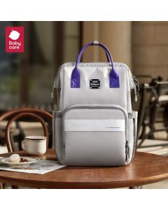 babycare Mom Bag Multifunctional Lightweight Handbag Large Capacity Fashionable Outing Backpack for Strolling with Baby - Monsoon Grey Large Size
