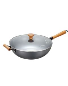 SUPOR Wok Lightweight Stir-Fry Iron Pan Non-Stick Coating Premium Iron Pan 36cm Flat Bottom FC36R7 (MDZT)