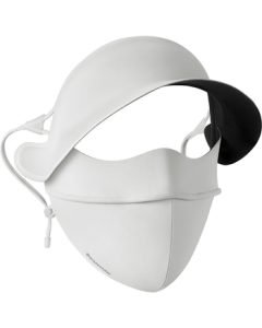 beneunder Anti-UV Full-Face Sun Mask with Brim for Women, Titanium Gray