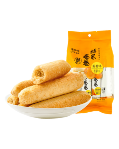 Laiyifen Brown Rice Roll 180g Egg Yolk Flavor Energy Bar Puffed Snack Office Snack Instant Bite