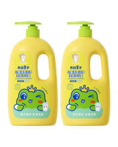 Prince Frog Kids 2-in-1 Shampoo & Body Wash Family Pack 1.1L*2, Milk Essence Moisturizing, Gentle Cleansing Formula