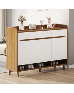 Luolai Bao Shoe Cabinet Entryway Hall Tree Solid Wood Indoor Home Foyer Storage Cabinet with Large Capacity Wall-Mounted Shoe Rack