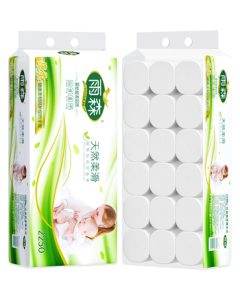 YUSEN Coreless Toilet Paper, Natural & Smooth 6-Ply 125g*18 Rolls, Bath Tissue, Household Bulk Pack, Wood Pulp Paper