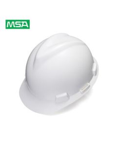 MSA 10172879 V-Gard Standard ABS Comfortable Vented V-Gard Hard Hat without Holes, White, 1 Piece