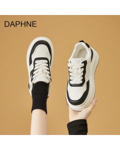 DAPHNE Women's Shoes 2025 Autumn New Arrival Thick-Sole Height-Increasing White Sneakers, Versatile Casual Fashion Sports Plimsolls