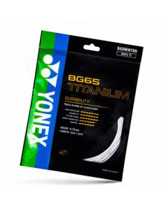 YONEX Badminton String Durability Type High Tension Competition Training Power BG65Ti-011 White