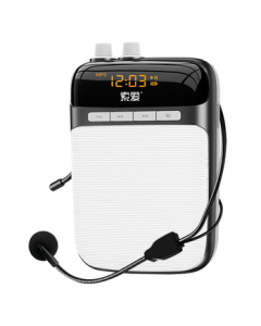 Soaiy S318 Beehive Amplifier - Teacher's Dedicated Bluetooth Speaker, Portable TF Card/USB Recording Microphone for Outdoor Tour Guide and Teaching, Type-C, Black