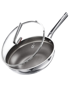 SUPOR Pure Titanium Wok Non-Stick Frying Pan, Coating-Free, Antibacterial, Lightweight Titanium Pan, Universal CC30T1, 30cm