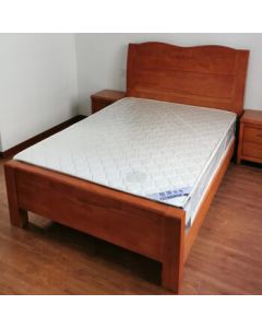 Shengxing Nordic Solid Wood Bed 2000*1200*420 Natural Wood Color/1.2m Solid Wood Bed + 10cm Palm Mattress