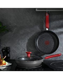 SUPOR 26cm Frying Pan with Red Dot Temperature Control, Oil-Gathering and Anti-Warping Bottom, Non-Stick Skillet PJ26W8