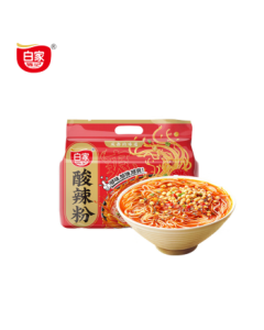 Bai Jia Chen Ji Chongqing Hot and Sour Rice Noodles 5-Pack, Authentic Chongqing Flavor Non-Fried Instant Vermicelli Specialty Snack 425g
