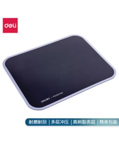 Deli Comfort & Durable Resin Mouse Pad, Office Computer Desk Mat, Small Gaming Mouse Pad, Black 2227