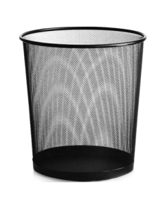 May Flower Metal Mesh Trash Bin 9L Straight-Top Sorting Eco-Friendly Wire Office Home Living Room Dorm Kitchen Bathroom Wastebasket