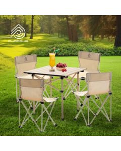 PURCGHE Folding Table and Chair Set 5-Piece PU-HZY05-01