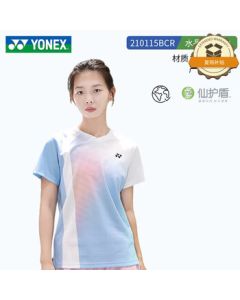 YONEX Women's Breathable Sweat-Wicking Tennis Short-Sleeve T-Shirt 210115BCR Blue O