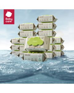babycare Baby Wipes for Hands and Mouth, Newborn Wet Wipes, Large Pack with Green Lid 3150, 80 Sheets * 21 Packs
