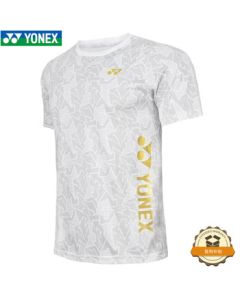 Yonex (YONEX) Badminton Sports T-Shirt Men's Short Sleeve Breathable Top - 115071BCR - White - L